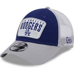 New Era Youth Royal Los Angeles Dodgers Patch Trucker 9FORTY Snapback Hat