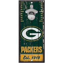 WinCraft Bay Packers 5x11 Sign Bottle Opener