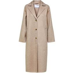 Selected Classic Wool Coat - Sand shell