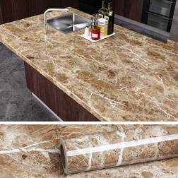 Branded Brown marble contact paper peel stick countertop granite wallpaper