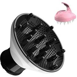 Universal Hair Diffuser with Shampoo Brush Nozzles