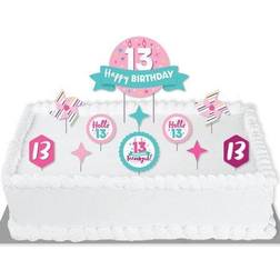 Big Dot of Happiness Girl 13th Birthday Cake Decoration