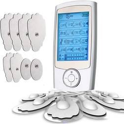 2020 latest upgrade version dual channel rechargeable tens unit white/silver
