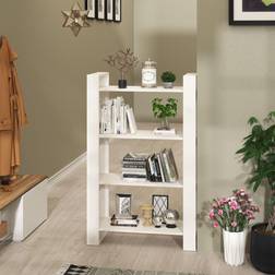 vidaXL white Solid Pine Divider Book Shelf