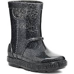 UGG Toddlers' Drizlita Glitter Synthetic Rain Boots in Glitter Black, 12T