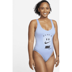 Nike Women's U-Back One-Piece Swimsuit in Blue, NESSD292-451 Blue