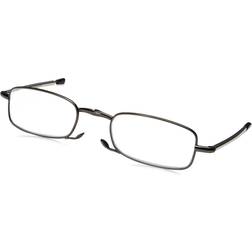 Foster Grant Gideon Rectangular Reading Glasses, Black/Transparent, mm, 1.50