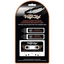 Vinyl styl audio cassette head cleaner & demagnetizer