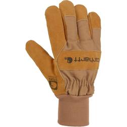 Carhartt Waterproof/Breathable Suede Work Gloves for Men Brown Brown