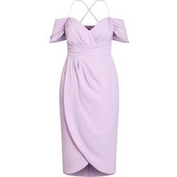City Chic Entwine Maxi Dress Plus Size - Lilac