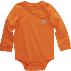 Carhartt Long-Sleeve Pocket Bodysuit for Babies Exotic Orange Months