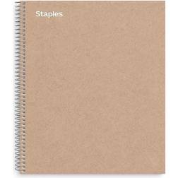 Staples RED Wirebound Notebook 3 Subject