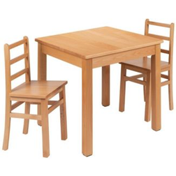 Emma + Oliver Kids Natural Solid Wood Table and Chair Set