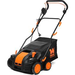 Wen DT1516 16-Inch 15-Amp 2-in-1 Electric Dethatcher and Scarifier with Collection Bag, Black