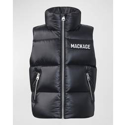 Mackage Kid's Charlee Quilted Logo Vest, 8-14 BLACK