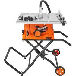 Vevor Table Saw with Stand 10 in. Electric Cutting Machine 5000RPM 25-in Rip Capacity, Black