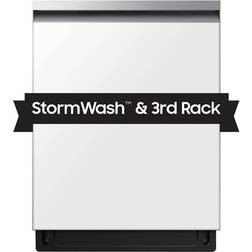Samsung Bespoke Smart 46 dBA Dishwasher with StormWash in White Glass