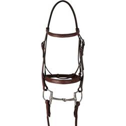 Huntley Equestrian Classic Fancy Stitched Bridle with Reins