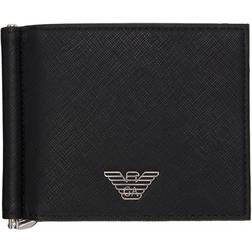 Emporio Armani Black Faux-Leather Wallet UNI