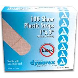 Dynarex Adhesive Sheer Strips Bandage, Sterile, X