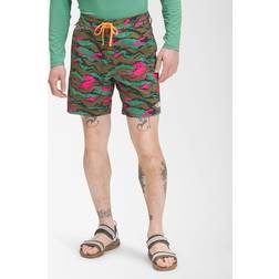 The North Face Class V Ripstop Boardshorts Military Olive Painted Camo Class V Print Men's Swimwear Multi