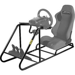 Vevor Racing Wheel Stand, Pedal Adjustable Racing Simulator Cockpit, Carbon Steel Structure Gaming Wheel Stand, Game Chair Highly Compatible with Logitech Wheels, Thrustmaster Wheels