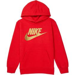 Nike Kid's Metallic HBR Pullover Hoodie - University Red