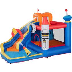 OutSunny 5 in 1 Water Slide Bounce House Space Theme