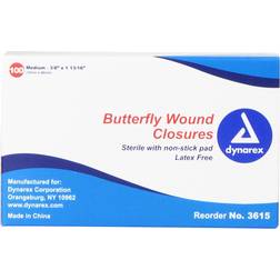 Dynarex Skin Closure Strip Secure Strip 3/8 X 1-13/16 Butterfly Closure