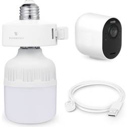 Wasserstein bulb socket with arlo charging cable white
