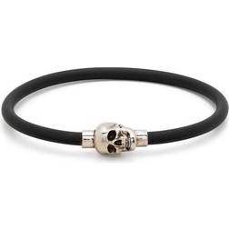 Alexander McQueen Skull-fastening detail bracelet Black