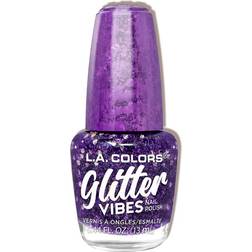 L.A. Colors Glitter Vibes Nail Polish CNL359 Purple-Razzi 0.4fl oz