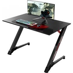 Eureka Z Shaped Ergonomic Gaming Desk-Black