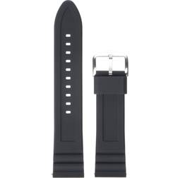 Fossil Men 22mm Black Silicone Watch Strap