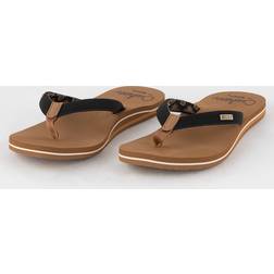 Reef Women's Sandals, Cushion Sands, Black/Tan