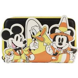 Loungefly Disney Halloween Mickey Mouse and Friends Candy Corn Zip-Around Wallet