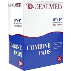 Dealmed sterile abdominal abd combine pads 5" x 9" 20 count