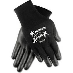 MCR Safety Ninja x Bi-Polymer Coated Gloves, Small, Black, Pair
