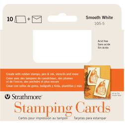Strathmore Announcement stamping cards white pkg 10