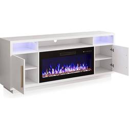 Belleze Fireplace TV Bench 70x27.2"
