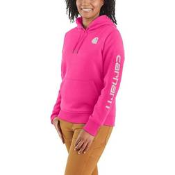 Carhartt Women's Clarksburg Graphic Sleeve Hoodie Pink 2XLarge