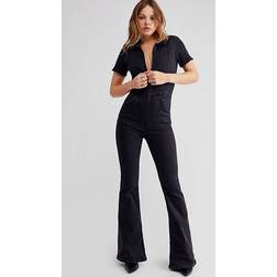 Free People We The Jayde Flare Jumpsuit by We The at, Black Mamba