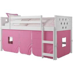 Donco kids Circles Low Loft Bed with Tent Kit 41.2x78"