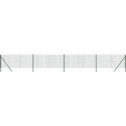vidaXL Wire Mesh Fence Green 0.8x10 m