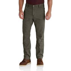 Carhartt Rugged Flex Relaxed-Fit Canvas Double-Front Utility Work Pants for Men Moss 40x32