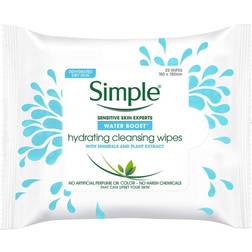 Simple Water Boost Hydrating, Cleansing Face Wipes, 25 Ounce