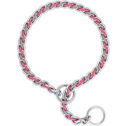 Weaver Terrain Dog Laced Choke Chains 3.5mmx20 Pin Pink/Gray 3.5mmx20
