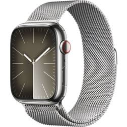 Apple Watch Series 9 Cellular 45mm Stainless Steel Case with Milanese Loop