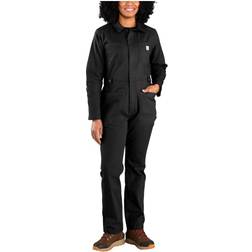 Carhartt Rugged Flex Relaxed-Fit Canvas Coveralls for Ladies Black