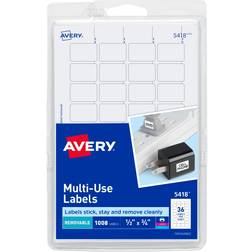 Avery Removable Labels 1/2" x 3/4" 1000pcs